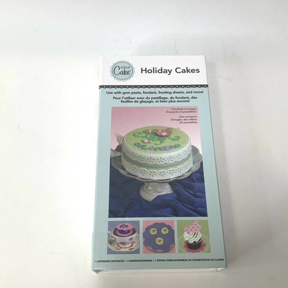 NEW Cricut Holiday Cakes Cartridge For Cricut Cake Use W Gum Paste Fondant Sheet - Picture 2 of 4